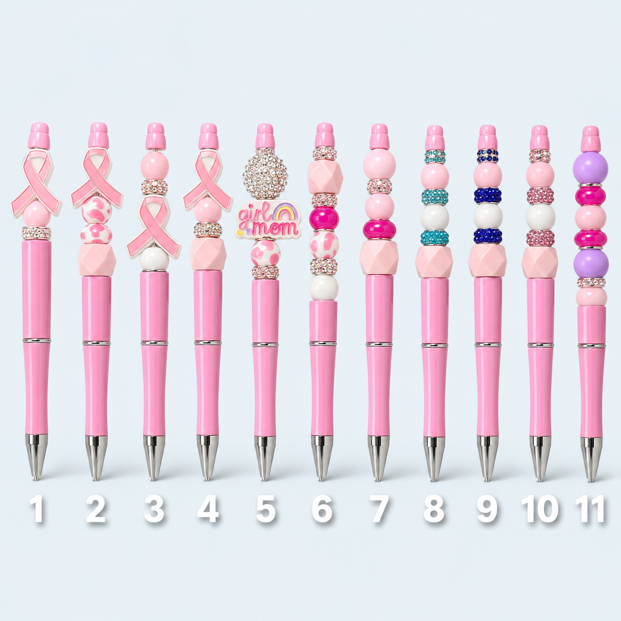 Pink Beaded Pens